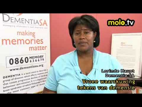 Vroee waarskuwing tekens van demensie